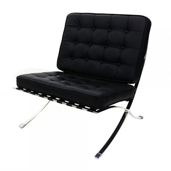 barcelona sofa black single seater