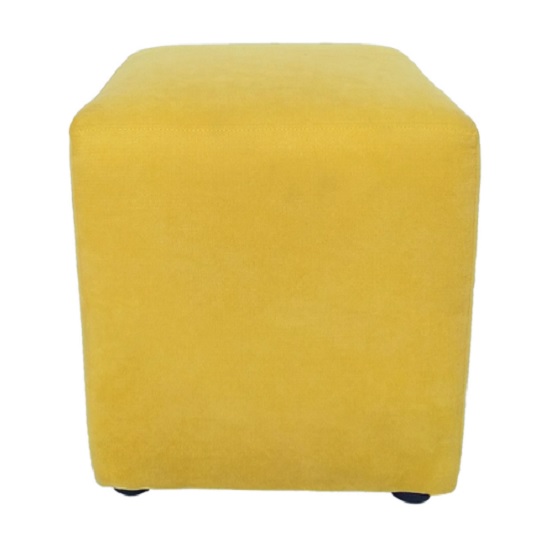 cube stool yellow
