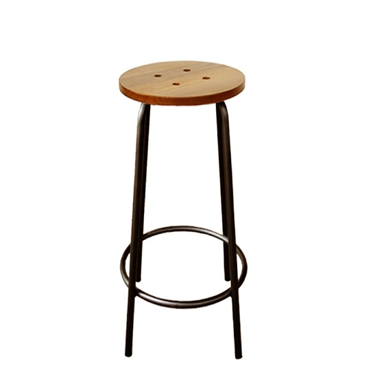 raw button stool balau seat