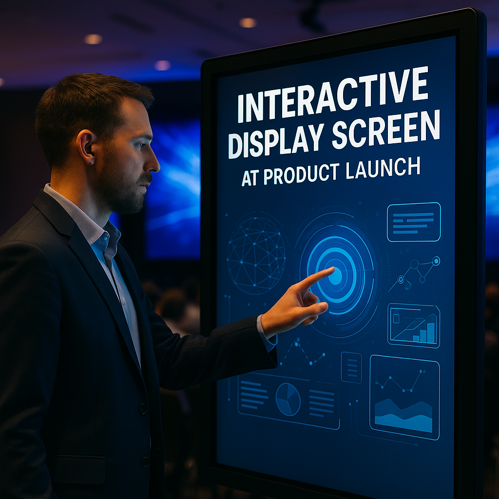 Utilising Visual Display & LED Screens in Your Launch Strategy 4 interactive display screen